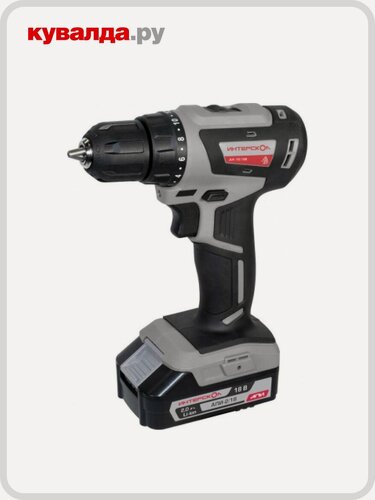 Изображение товара Дрель-шуруповерт аккумуляторная ИНТЕРСКОЛ ДА-10/18В