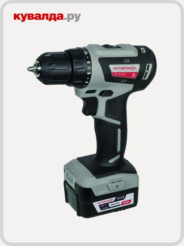Изображение товара Дрель-шуруповерт аккумуляторная ИНТЕРСКОЛ ДА-10/14,4В минимакс бесщеточная