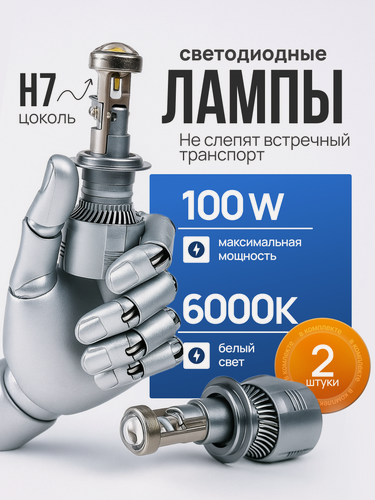 Изображение товара Линзованные лампы, автолампы светодидные, мини линзы Н7