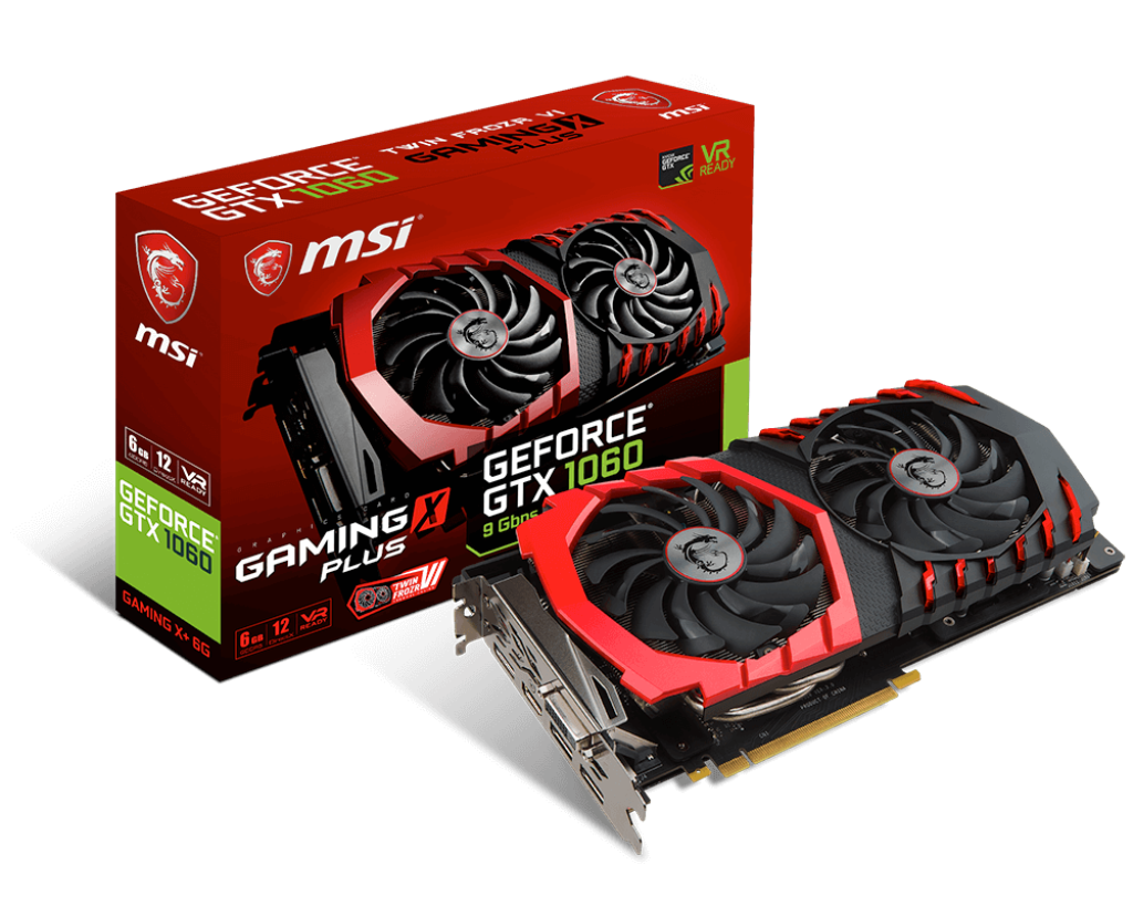 Видеокарта MSI GeForce GTX 1060 1594Mhz PCI-E 3.0 6144Mb 9126Mhz 192 bit DVI HDMI HDCP GAMING X+