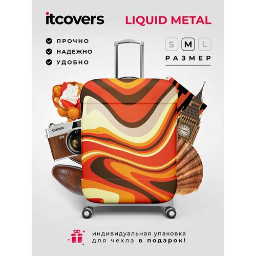 Чехол для чемодана itcovers, 80 л, размер M, красный, оранжевый чехол для чемодана itcovers 80 л размер m оранжевый