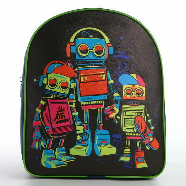 Рюкзак детский текстильный "Роботы",28*24.5*8 см