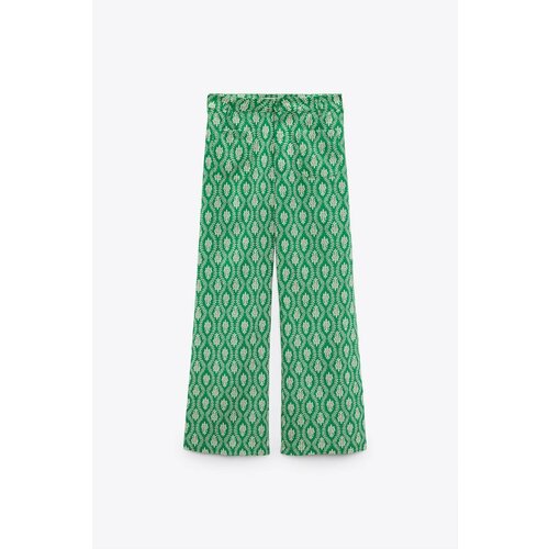 Брюки Zara, размер S, зеленый брюки мужские zara размер s