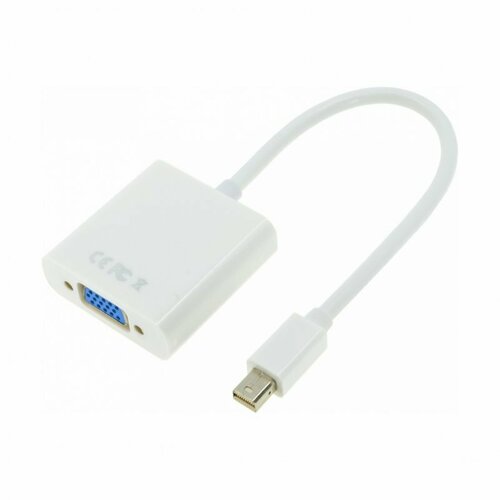 ппереходник mini displayport на vga белый однонаправленный адаптер 1920х1080 кабель конвертер displayport vga Переходник (адаптер) Mini DisplayPort-VGA, белый