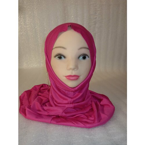 Хиджаб Хиджаб с цепью, размер 55, розовый рюкзак с птичкой розовый с цепью 3