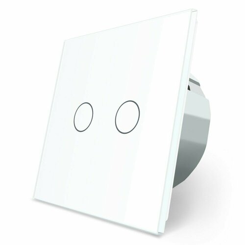 Сенсорный выключатель Sesoo двухкнопочный, цвет , белый выключатель двухкнопочный для холодильника samsung самсунг 125 250va wf451
