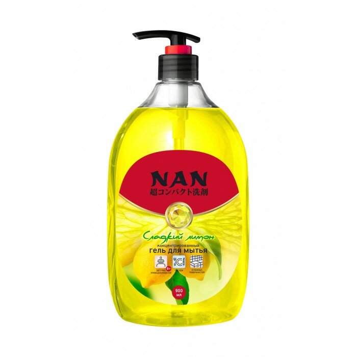 Средство для мытья посуды Nan Сладкий лимон 800мл NAN Japan - фото №13