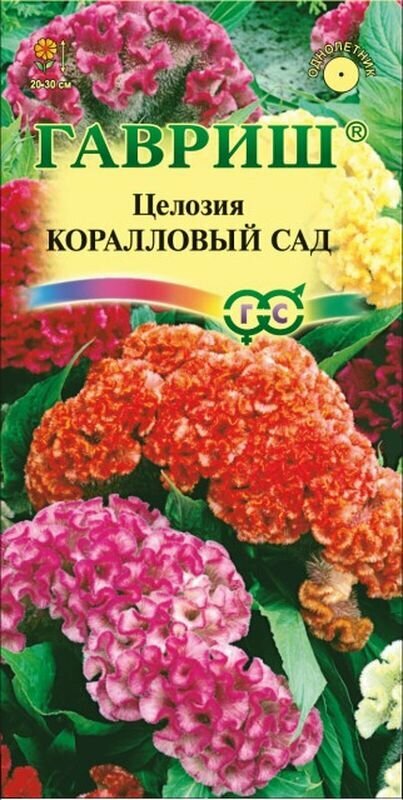 Семена Целозия Коралловый сад гребенчатая (однолетние) (гавриш) 02г