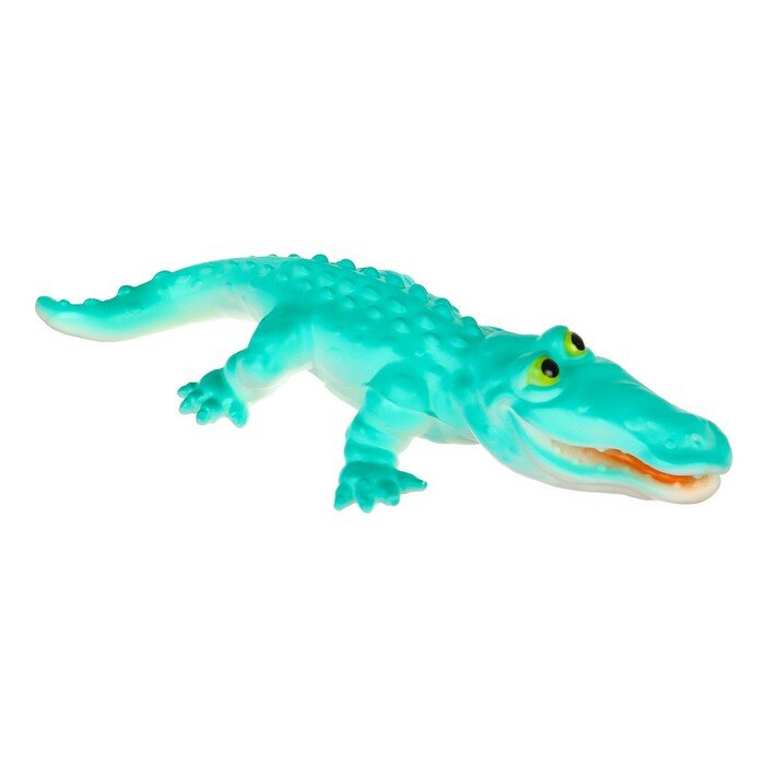 Крошка Я Резиновая игрушка для ванны «Крокодил», 18 см, с пищалкой, Крошка Я
