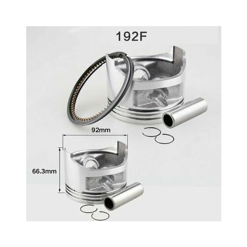 ET-209090 Поршень для двигателя генератора 192F в сборе с пальцем, стопорными и поршневыми кольцами