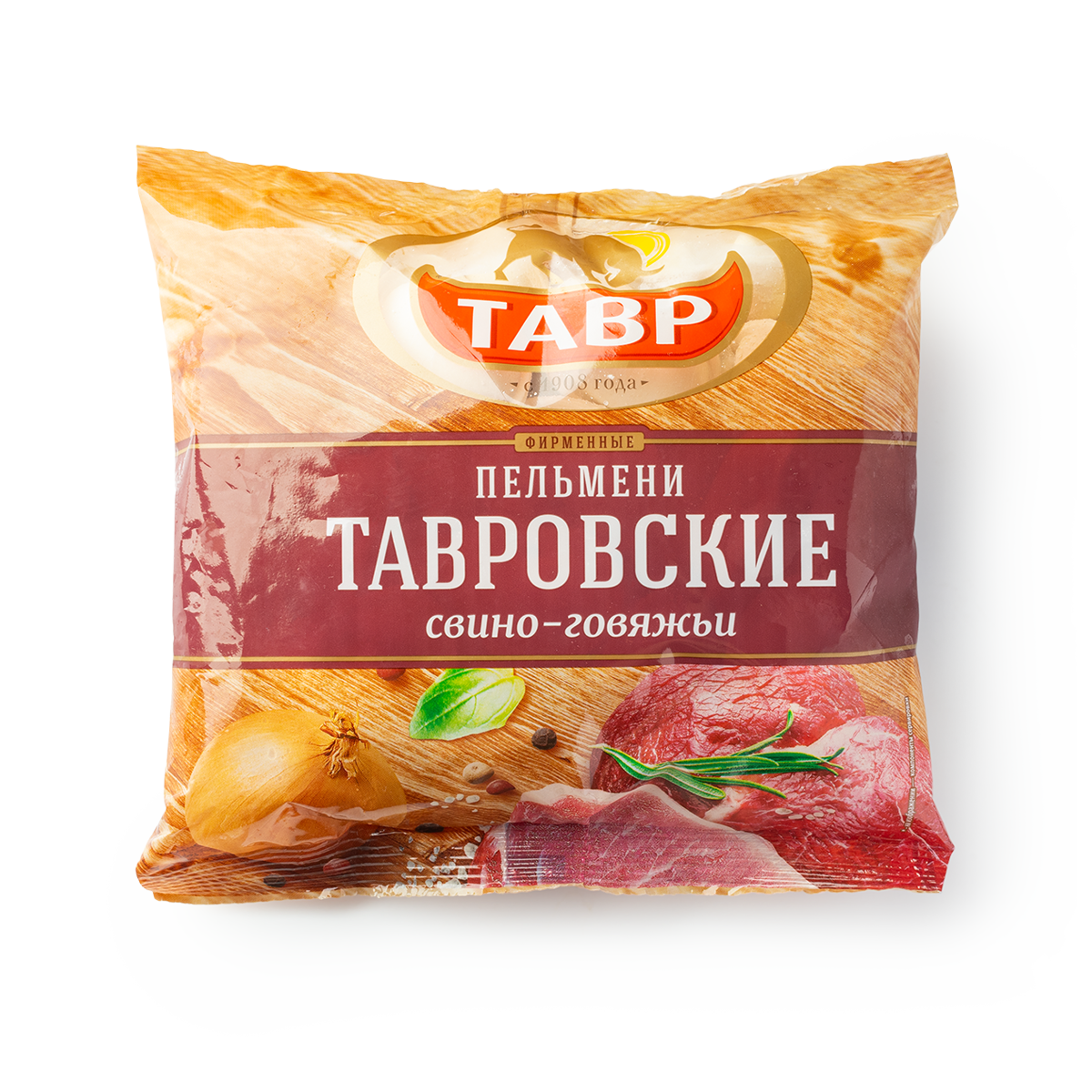 Пельмени Тавровские "Тавр", из свинины и говядины, вес 450 грамм