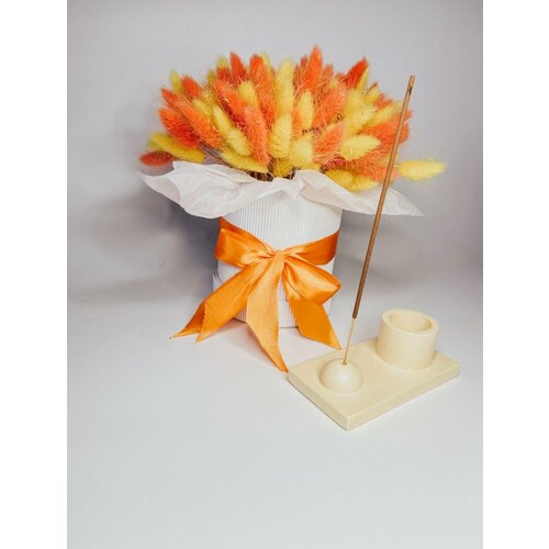 Точно-Цветочная композиция с сухоцветами и подставкой для благовоний