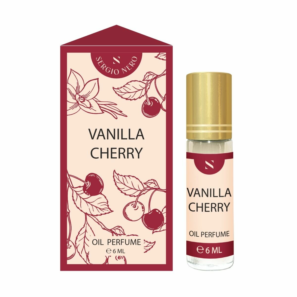 Sergio Nero/ Духи масляные женские Vanilla Cherry 6мл/Парфюм женский духи-масло ваниль вишня