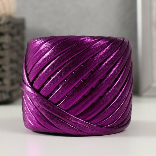 Трикотажная пряжа металлик Дискотека 100г Сирень 785₽