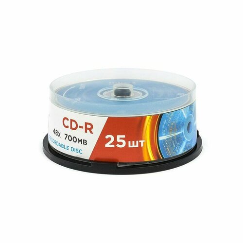 Диск CD-R Mirex Brand 700MB, 48x, комплект 25шт, Cake Box (UL120051A8M)