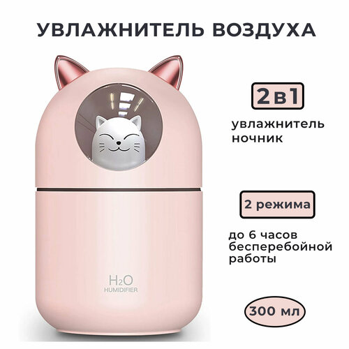 Увлажнитель воздуха котик / Ночник-увлажнитель воздуха H2O Humidifier cat увлажнитель воздуха humidifier h2o белый