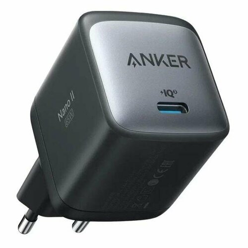 Сетевое зарядное устройство Anker PowerPort Nano II GaN 65W A2663 Black сетевое зарядное устройство anker powerport iii nano pro a2038 40w 2xusb type c белый