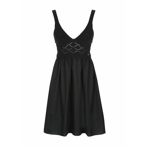 Платье LIU JO, размер L, черный платье liu jo хлопок повседневное свободный силуэт мини размер 44 черный
