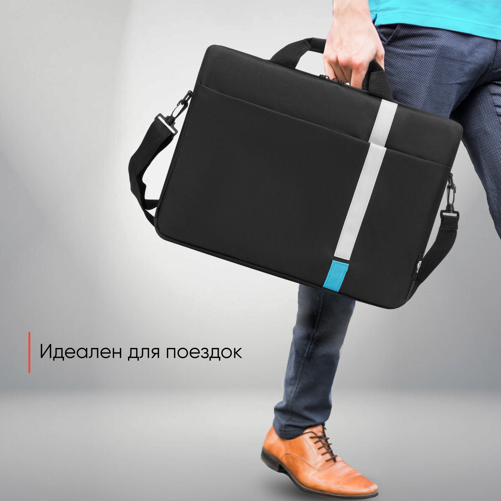 Сумка для ноутбука 15.6" PC Pet HQ Classic, полиэстер, черный (PCP-1001RD) - фото №16