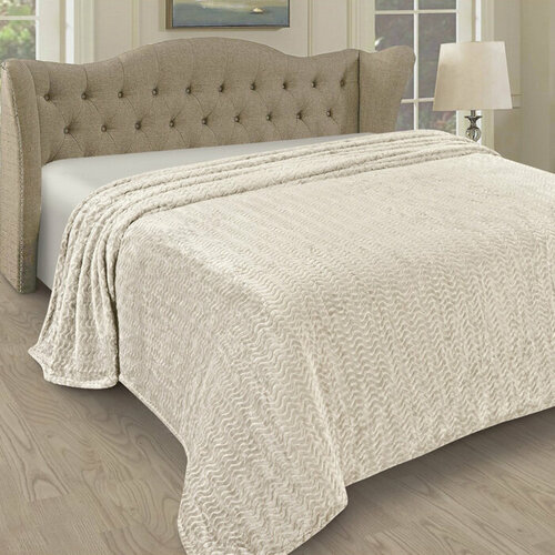 Плед Волна 150х205см велсофт 250гм полиэстер 1374₽