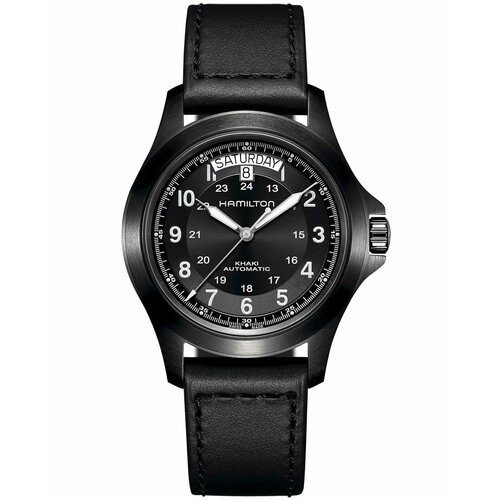 Наручные часы Hamilton Khaki Field, черный наручные часы hamilton часы hamilton khaki field titanium auto h70545550 черный коричневый