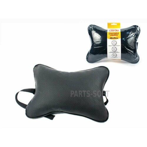 GARDE GTX04KPB Подушка Garde на подголовник 28х21см карабин эко-кожа перфорация черная 840₽