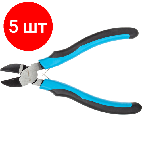 Комплект 5 штук Бокорезы 180 мм TOPFORT из стали пластиковая ручка 3204₽