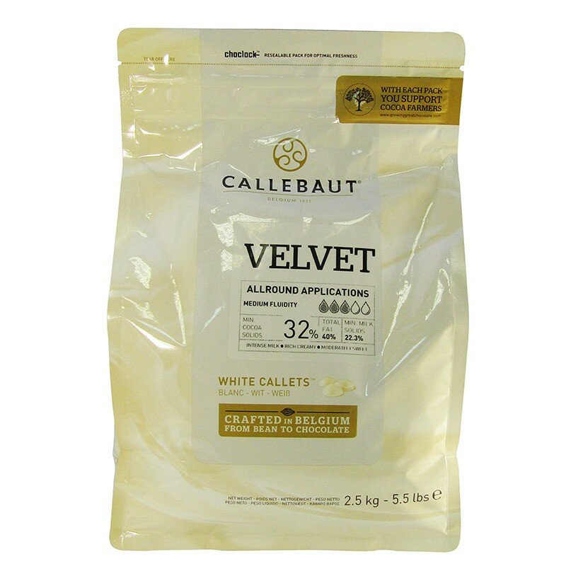 Белый шоколад Velvet 32%, Бельгия, Premium 200 г.