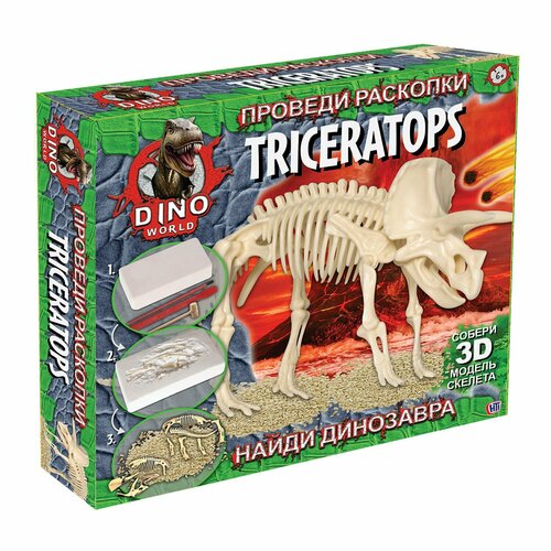 Набор DINO WORLD Проведи раскопки Трицератопс 1247₽