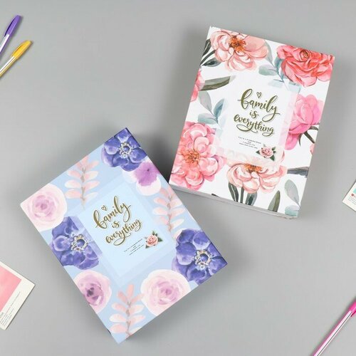 SUI Фотоальбом на 100 фото 10х15 см Нарисованные цветы в коробке микс 57х205х26 см 1371₽