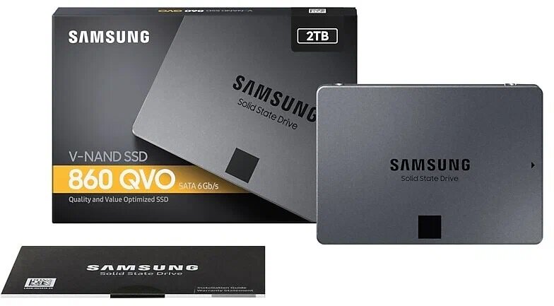 Твердотельный накопитель Samsung 860 QVO 2 ТБ SATA MZ-76Q2T0BW