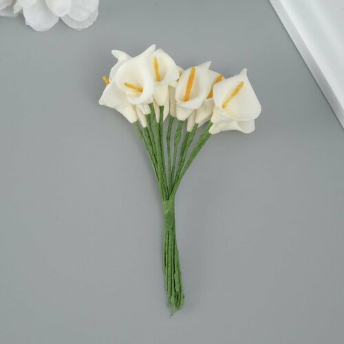 Декоративный цветок для творчества Калла айвори 144 шт. подвеска цветок калла медный 28х15 мм 11 шт