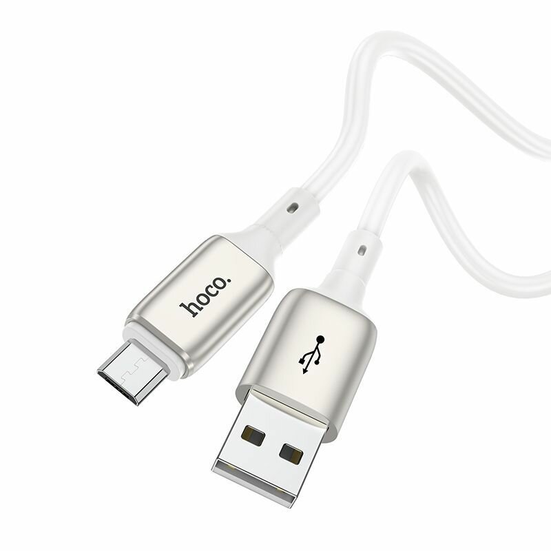 Кабель USB 2.4A (microUSB) 1м HOCO X66 Белый