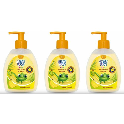 Little love Детское крем-мыло Яркий банан, 300 мл, 3 штуки