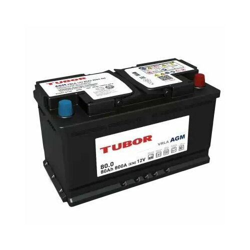 Аккумулятор Start-Stop AGM 80 А/ч о. п. Tubor AGM ток 800 315x175x190