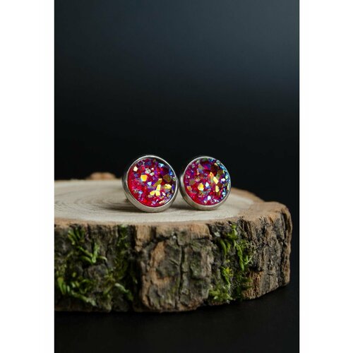 Серьги пусеты DARAMI, серый