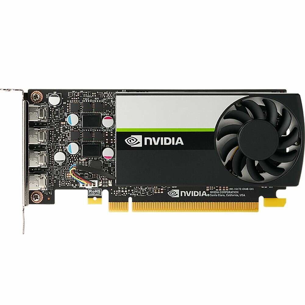 NVIDIA Видеокарта NVIDIA Quadro T1000 Graphics Card (cable+bracket), 8GB (ATX installed, LP included) T1000 8G