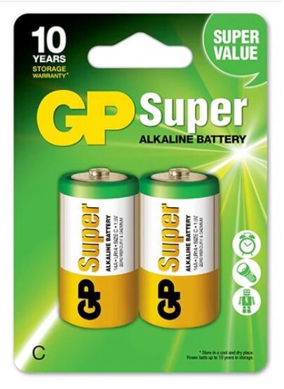 Батарейка GP Super Alkaline C, в упаковке: 2 шт.