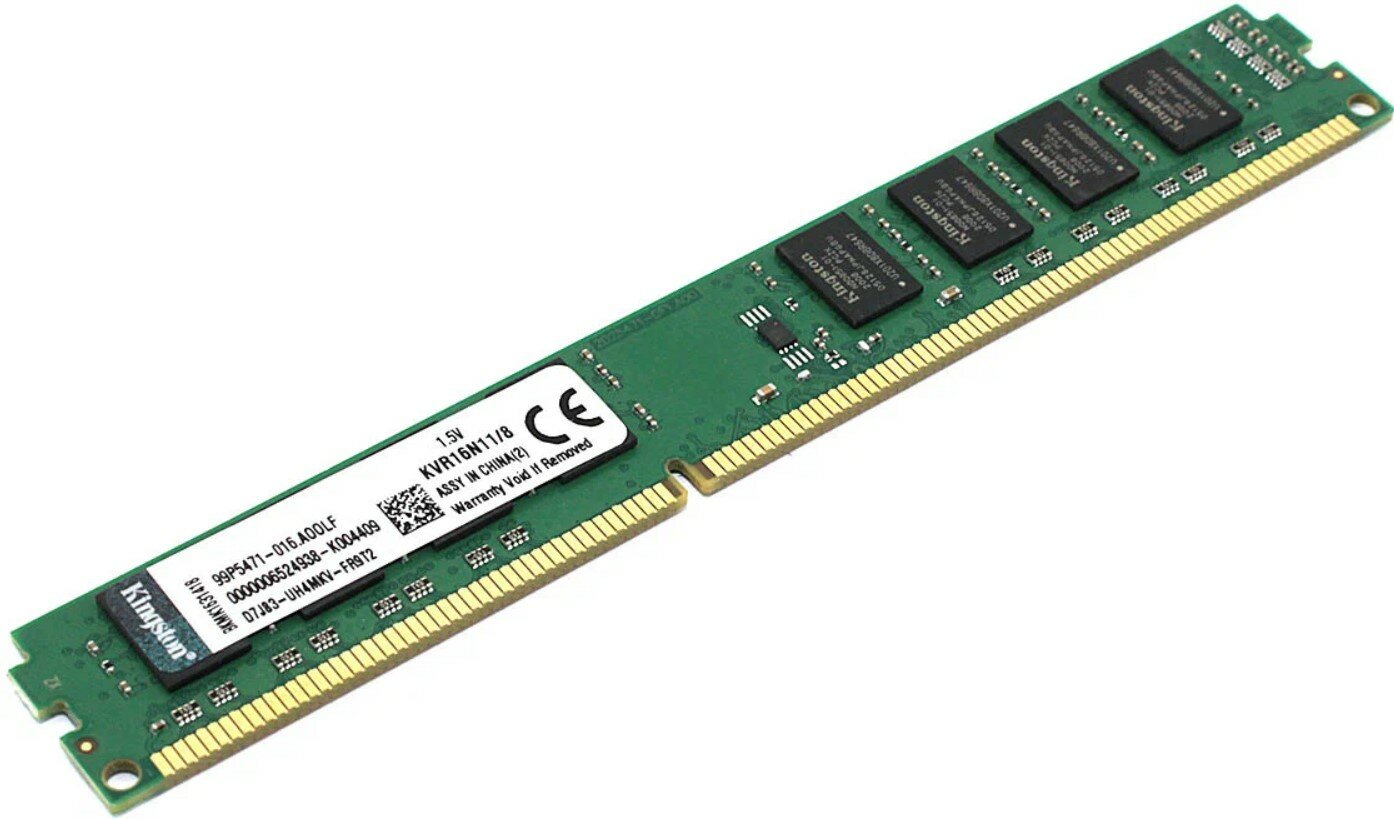 Оперативная память Kingston DIMM DDR3, 8ГБ, 1600МГц, 1.5В, PC3-12800