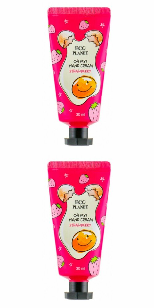 Daeng Gi Meo Ri Крем для рук Egg Planet Oh Me Hand Cream, с ароматом клубники, 30 гр, 2 шт.