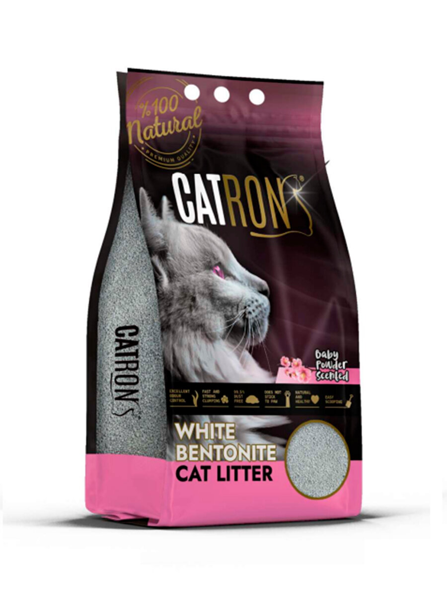 Catron Baby Powder Комкующийся наполнитель для кошек, детская присыпка 10л/8.7кг