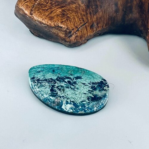 Хризоколла с азуритом Мексика кабошон Sibminerals Int.