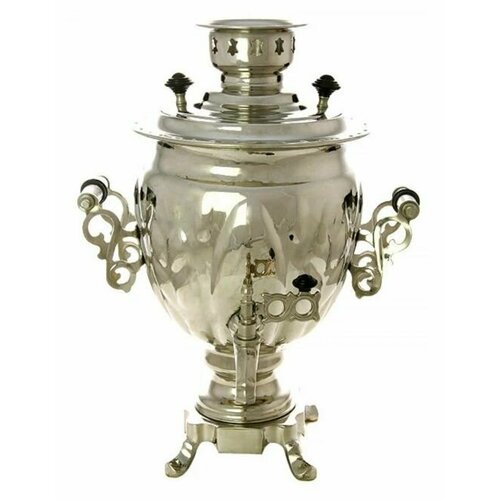 Самовар электрический никелированный 3 литра желудь