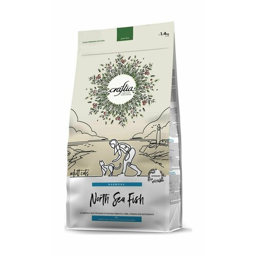 Craftia Harmona - Сухой корм для взрослых кошек из рыбы северного моря (1,4 кг)