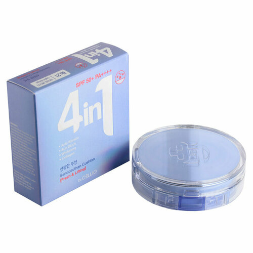 Крем-кушон для лица с коллагеном DrCellio Dr G50 4 in 1 Sanddeuthan Cushion FreshLifting 21 Light Beige 1482₽