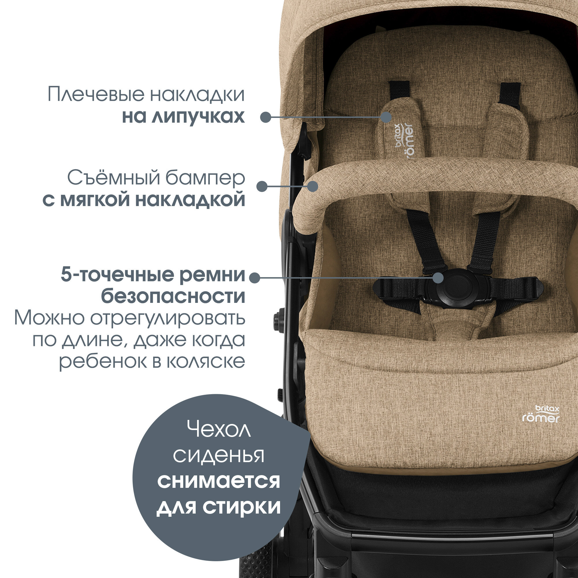 Прогулочная коляска BRITAX ROEMER B-Agile M, Cherry Wine [2000032867] - фото №4