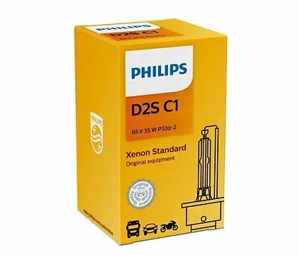 Ксеноновая лампа PHILIPS D2S 35W P32d-2 XENON STANDART 4300K 35V, арт.85122 С1