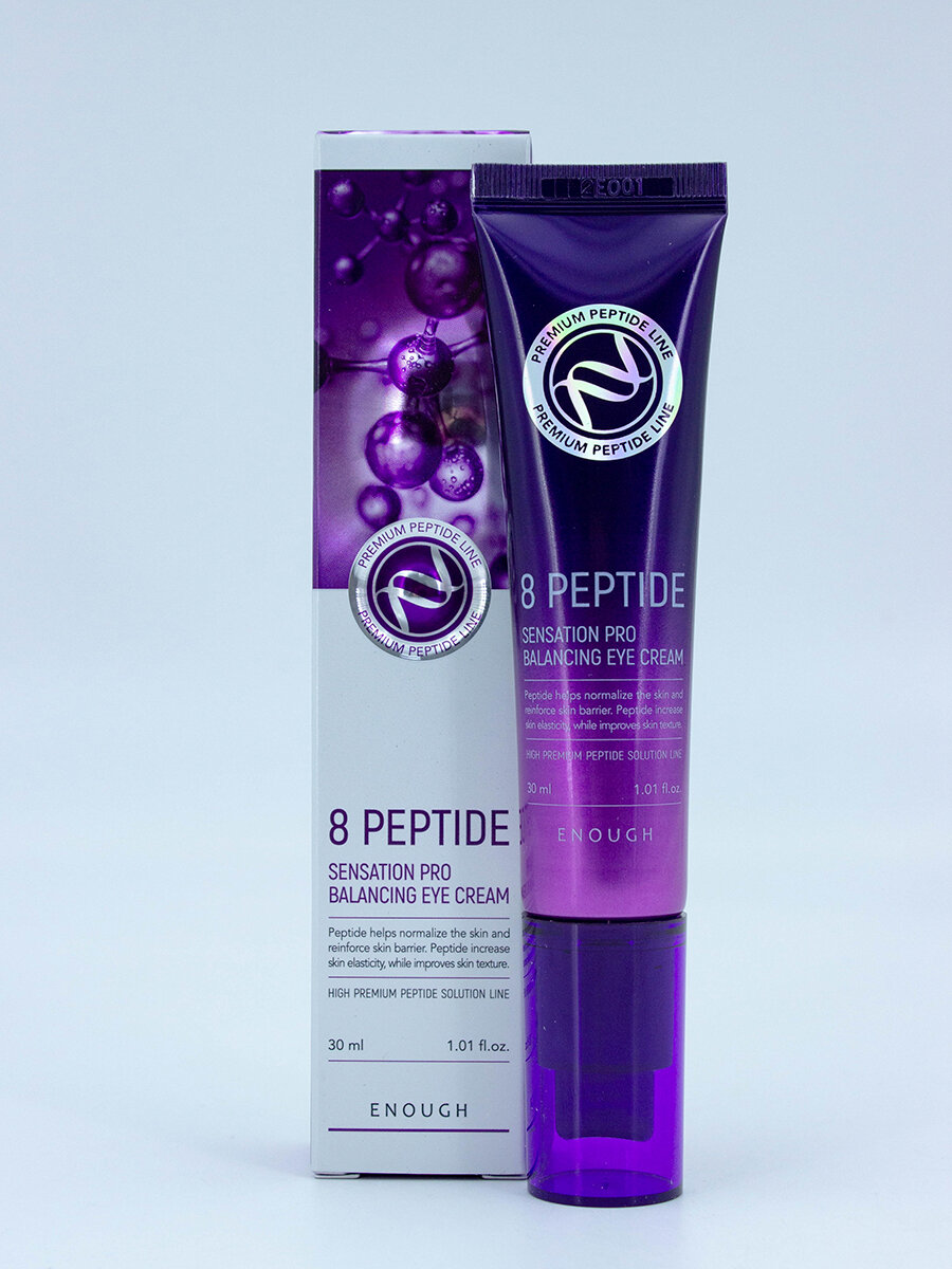 Enough Крем для век и глаз восстанавливающий с пептидами 8 peptide sensation pro balancing eye cream, 30 мл