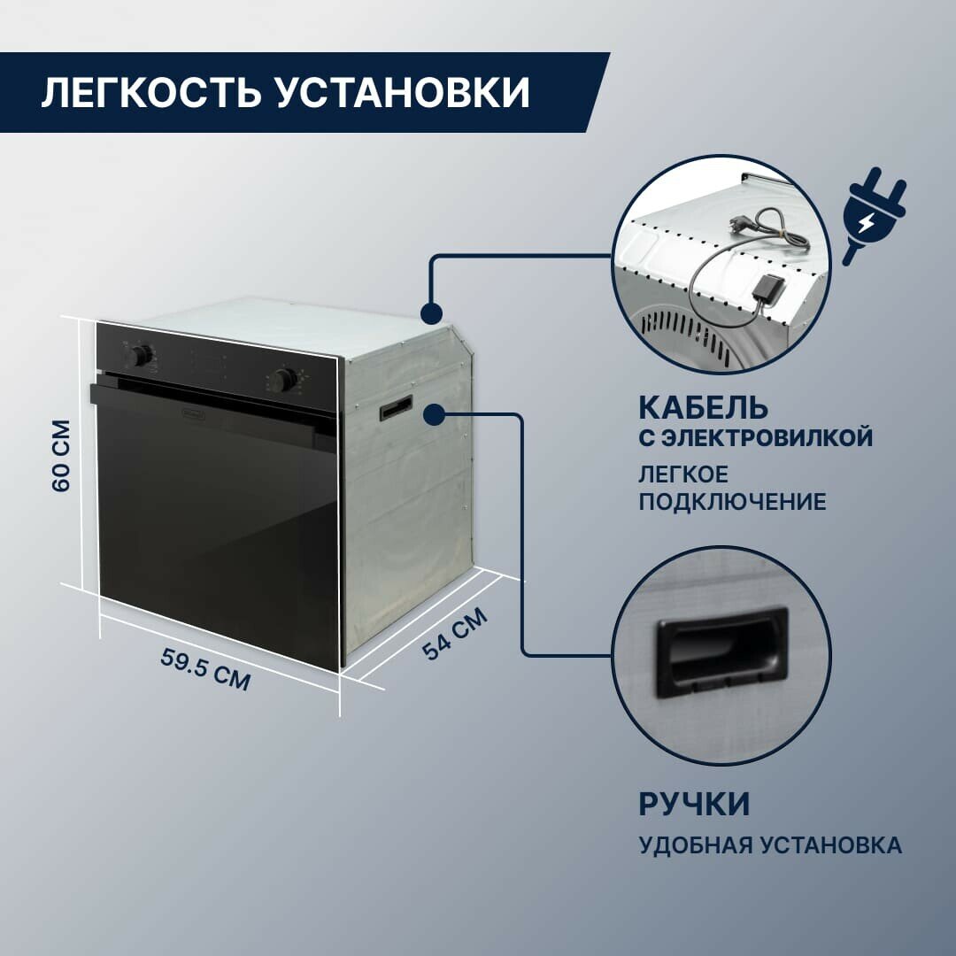 Электрический духовой шкаф Delonghi DEO 745 NB NARA