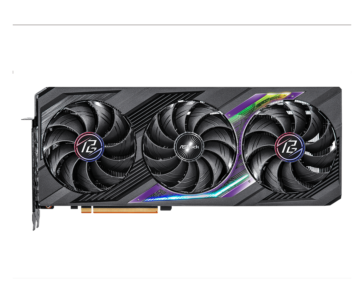 ASRock Видеокарта ASRock Radeon RX 7700 XT Phantom Gaming 12GB OC RX7700XT PG 12GO (Radeon RX 7700 XT, 12ГБ GDDR6, HDMI, 3xDP) (ret)